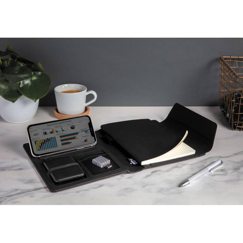 Konferenčné dosky A5 s bezdrôtovým nabíjaním a powerbankou Fiko Konferenčné dosky A5 s bezdrôtovým nabíjaním a powerbankou Fiko